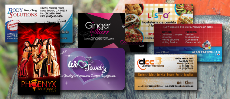 Business card design samples