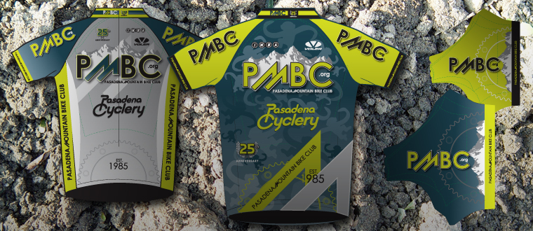 Pasadena mountain bike club jersey design